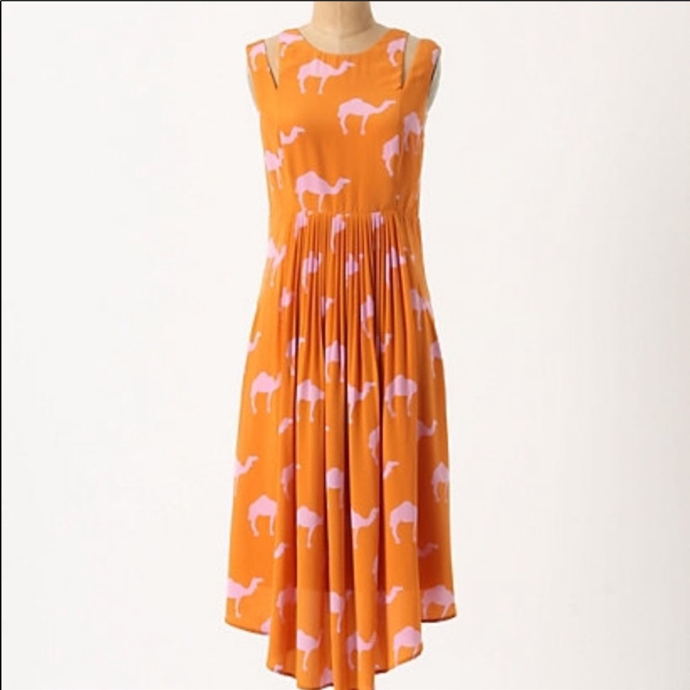 Anthropologie Camel Dromedary Dress - Picture 1 of 5